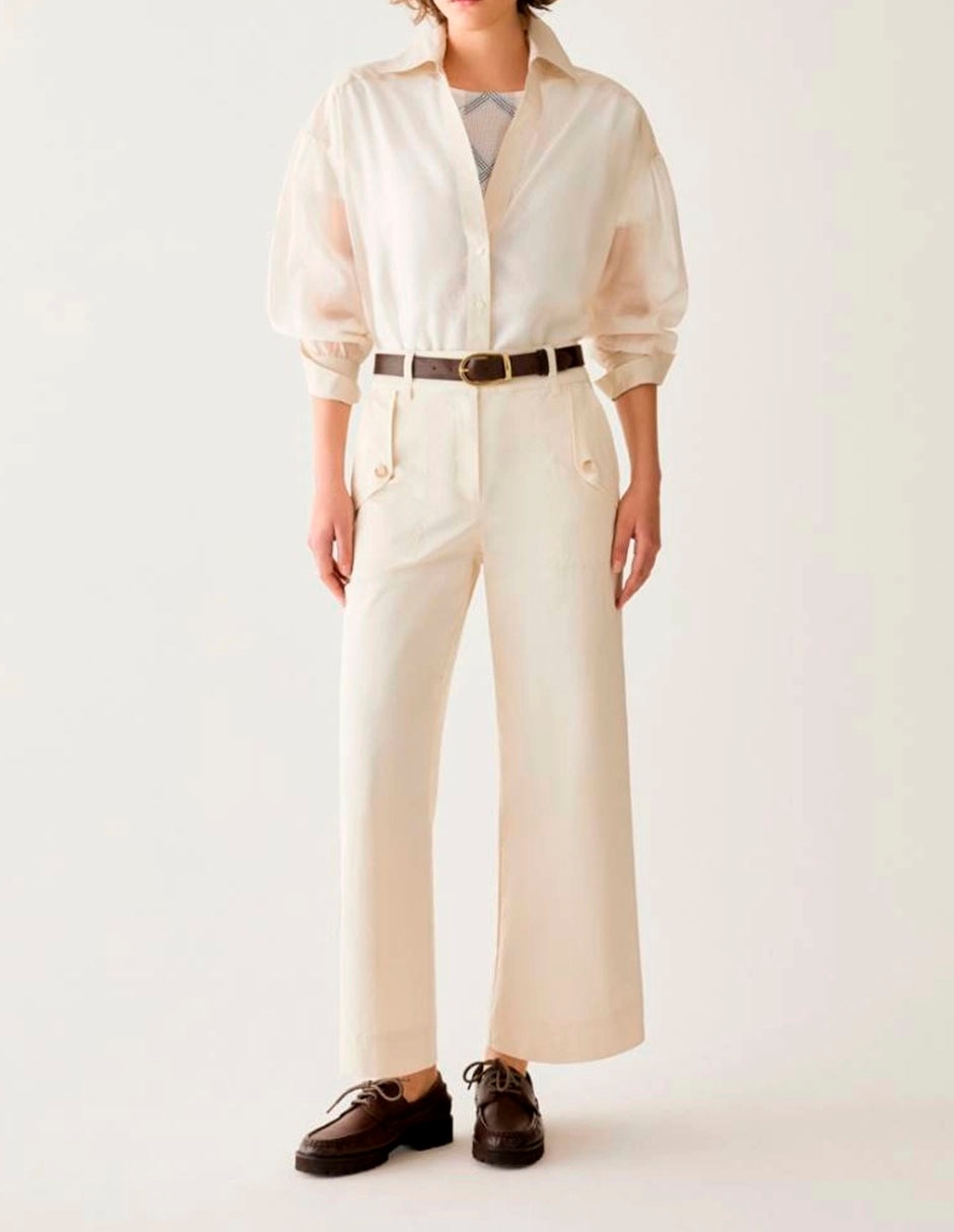 Pantalón coulotte wide leg para mujer Pantalón coulotte wide leg para mujer