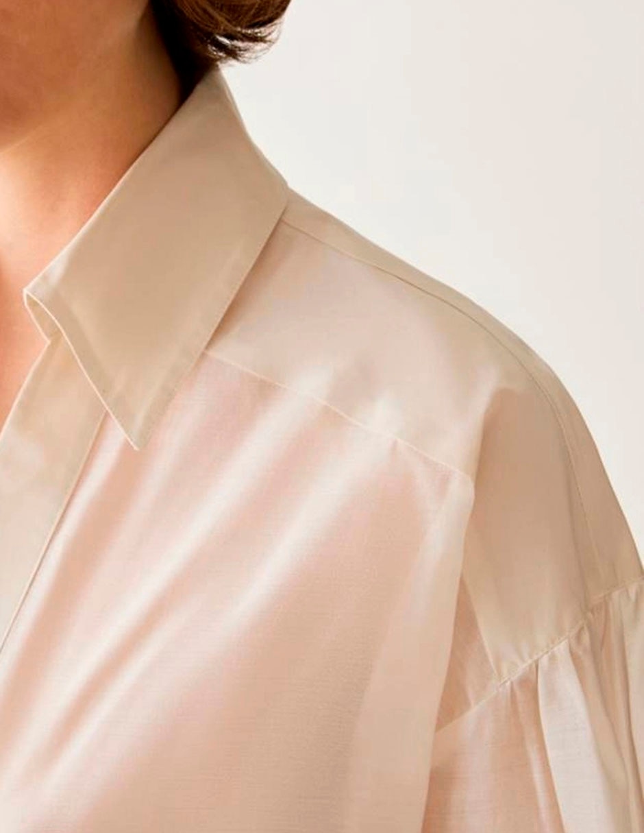 Camisa de vestir de algodón manga larga para mujer 4