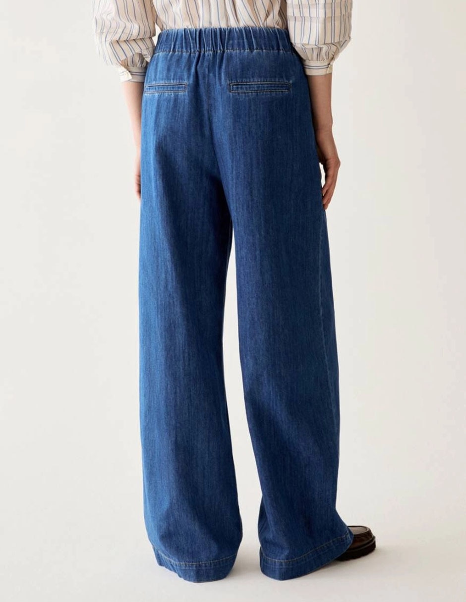 Jeans baggy a la cintura para mujer 3