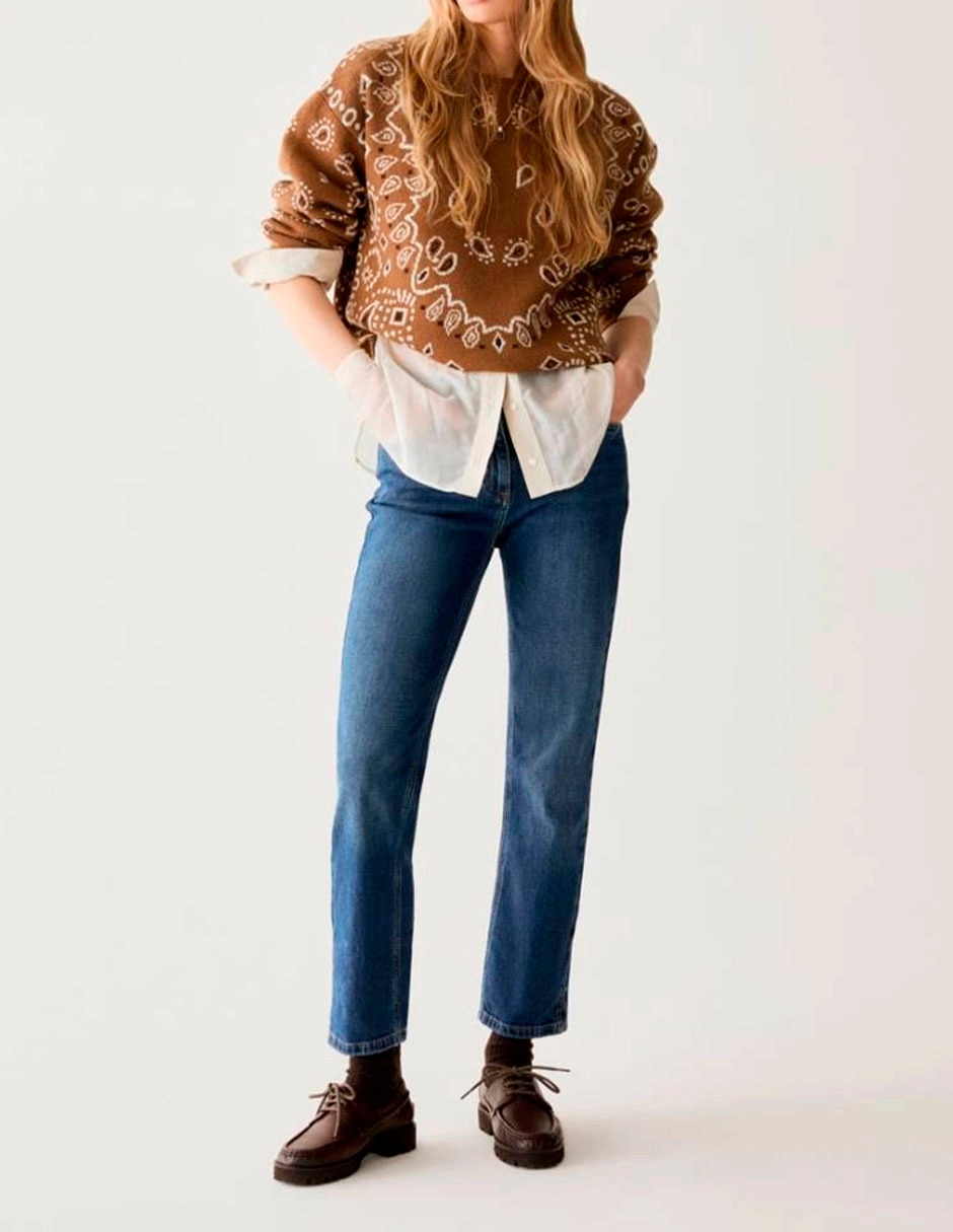 Jeans straight para mujer 5