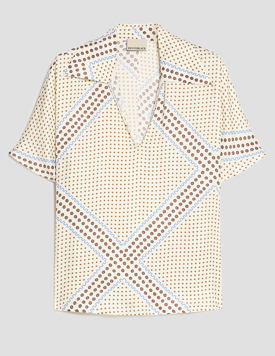 Blusa manga corta para mujer 5