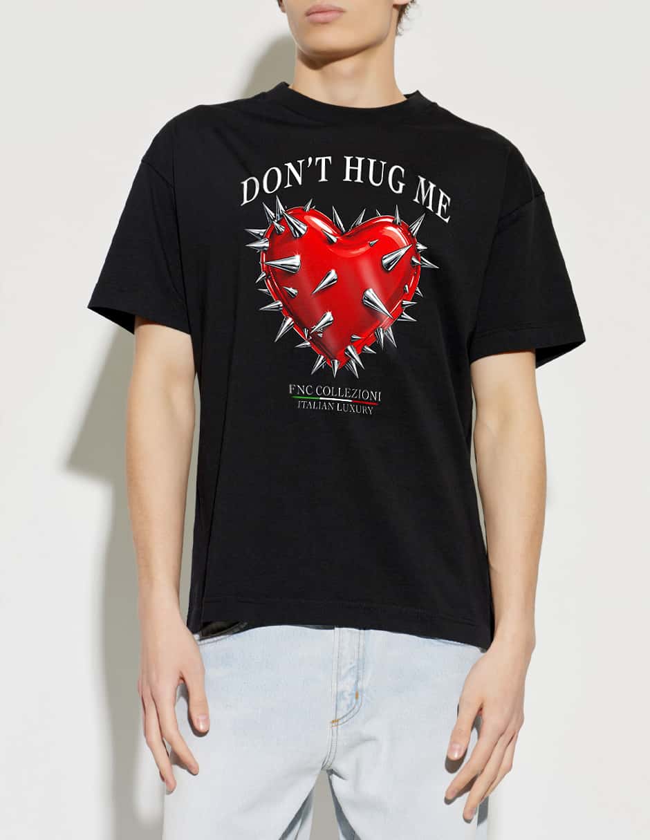 Playera Don't Hug Me Corazon cuello redondo para hombre Playera Don't Hug Me Corazon cuello redondo para hombre