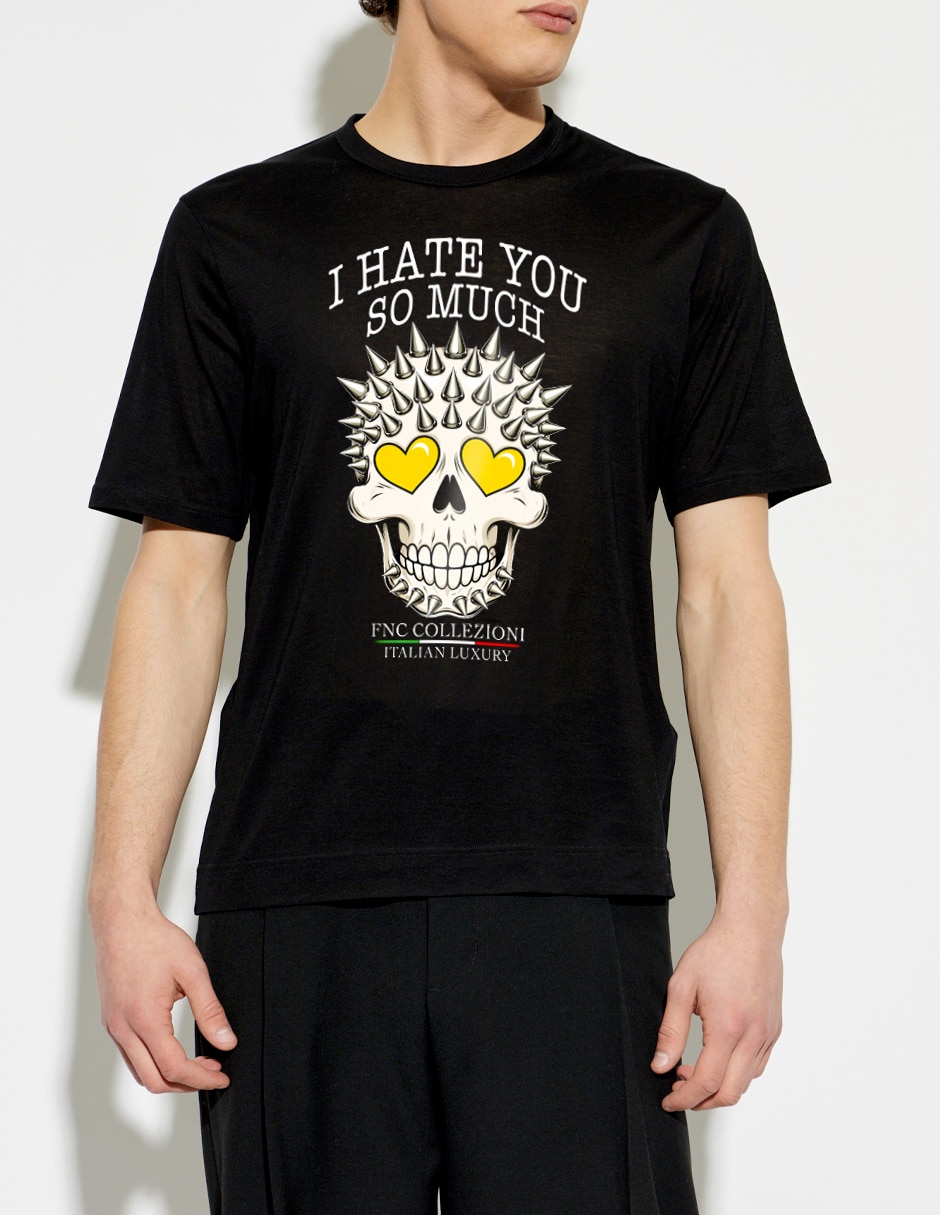 Playera FNC Ccollezioni I Hate You So Much cuello redondo para hombre Playera FNC Ccollezioni I Hate You So Much cuello redondo para hombre
