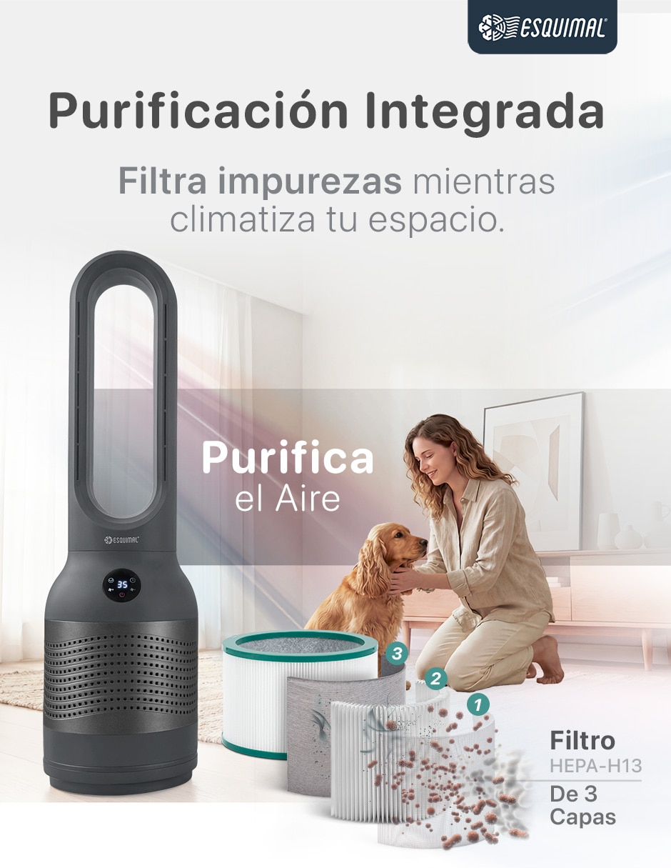 Ventilador 3 en 1 con control remoto 8 velocidades 12