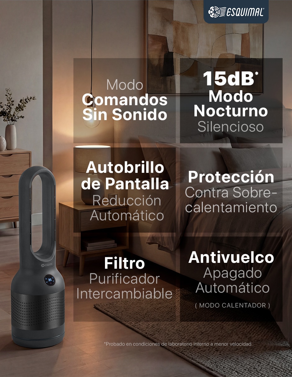 Ventilador 3 en 1 con control remoto 8 velocidades 6