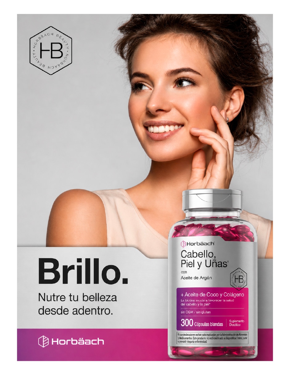 Hair Skin Nails con Aceite de Argán Coco Colágeno y Biotina 300 Softgels Vitamina E, Vitamina B5, Vitamina D3, Zinc, Vitamina C y Vitamina A 4