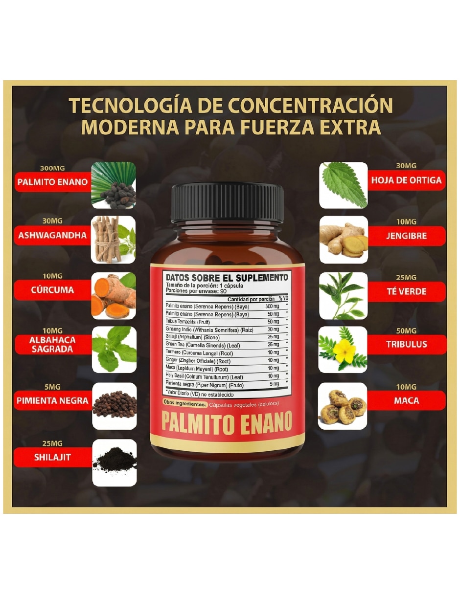 Saw palmetto extra fuerte salud próstata 90 americano Agobi