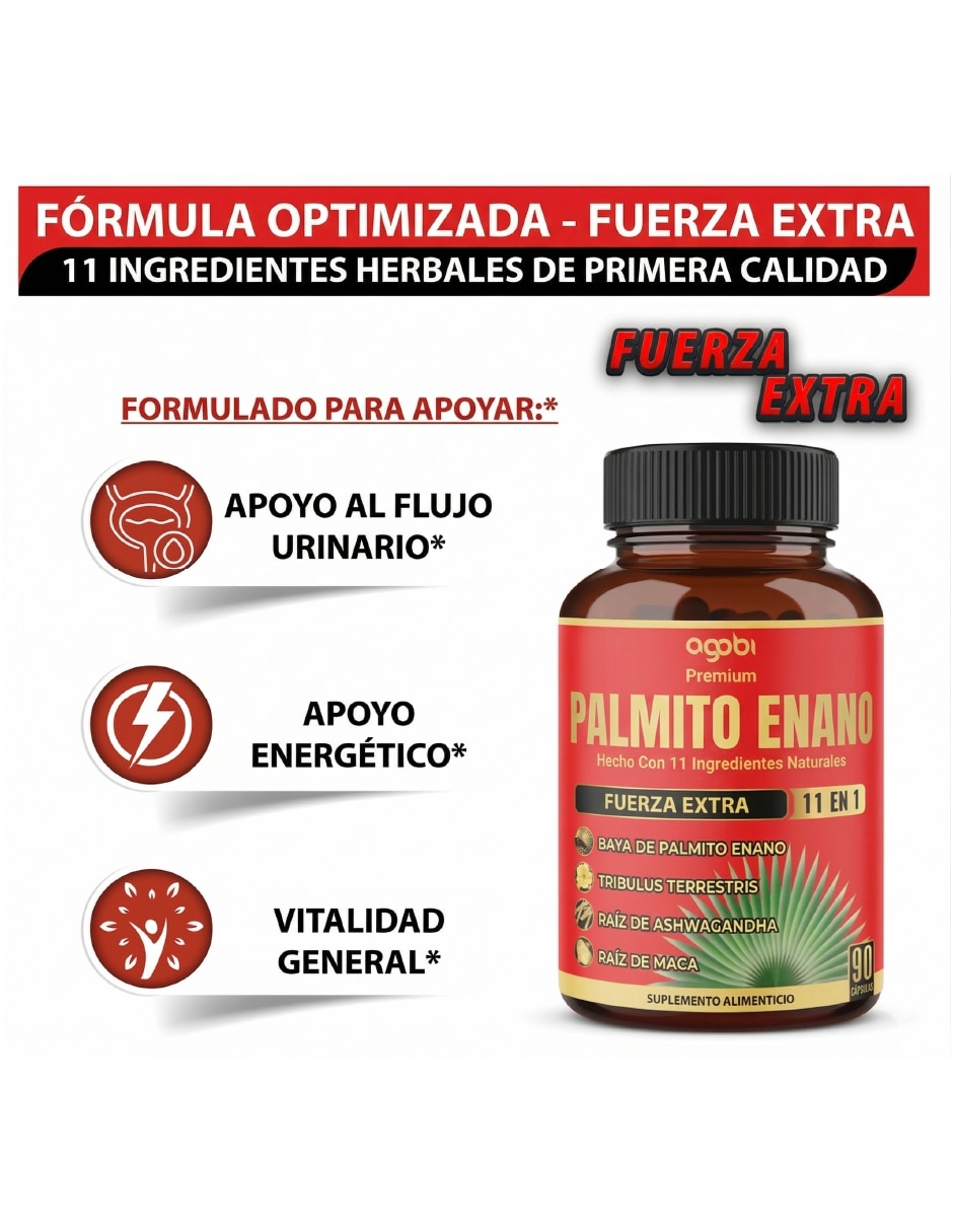 Saw palmetto extra fuerte salud próstata 90 americano Agobi