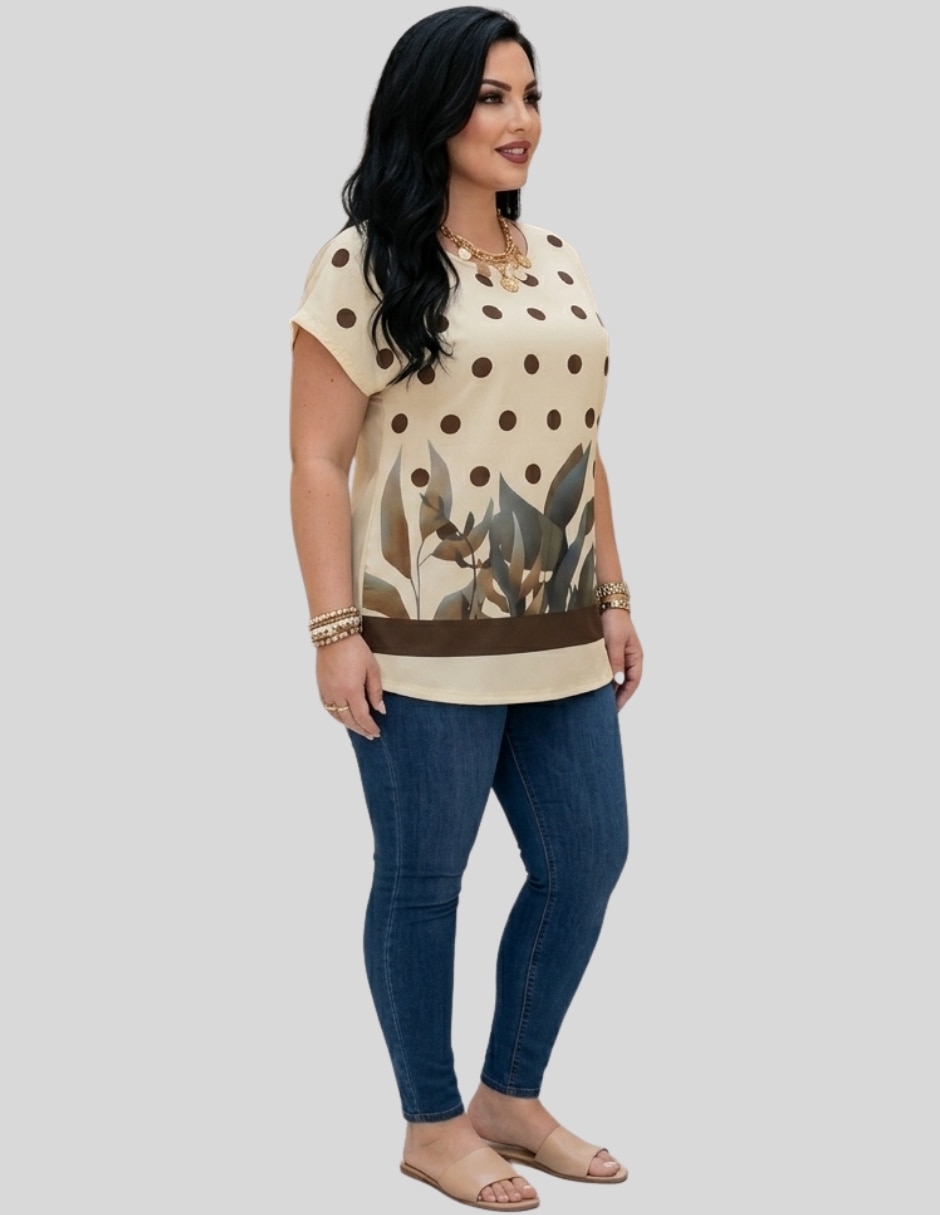 Blusa Malabis manga corta para mujer