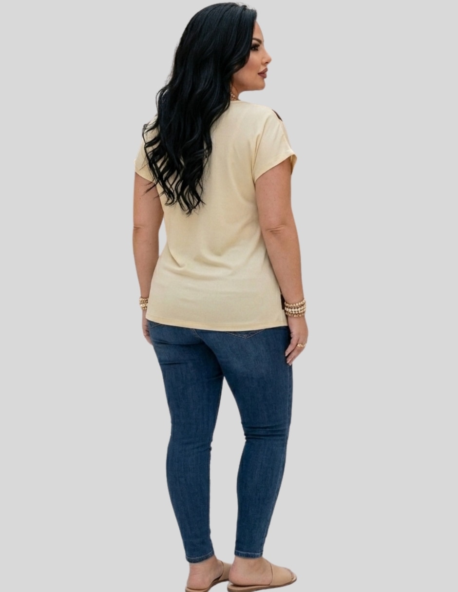 Blusa Malabis manga corta para mujer
