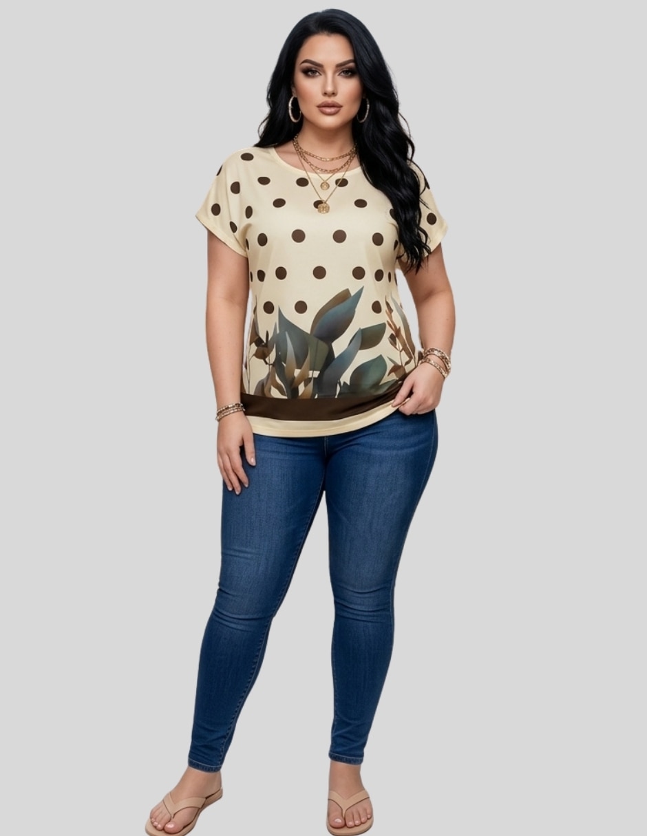 Blusa Malabis manga corta para mujer