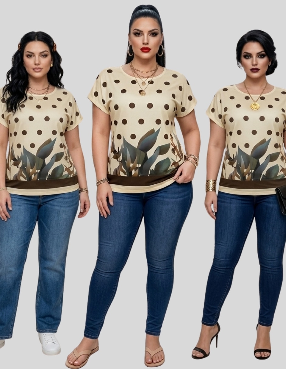 Blusa Malabis manga corta para mujer