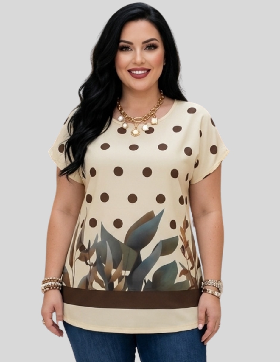 Blusa manga corta para mujer