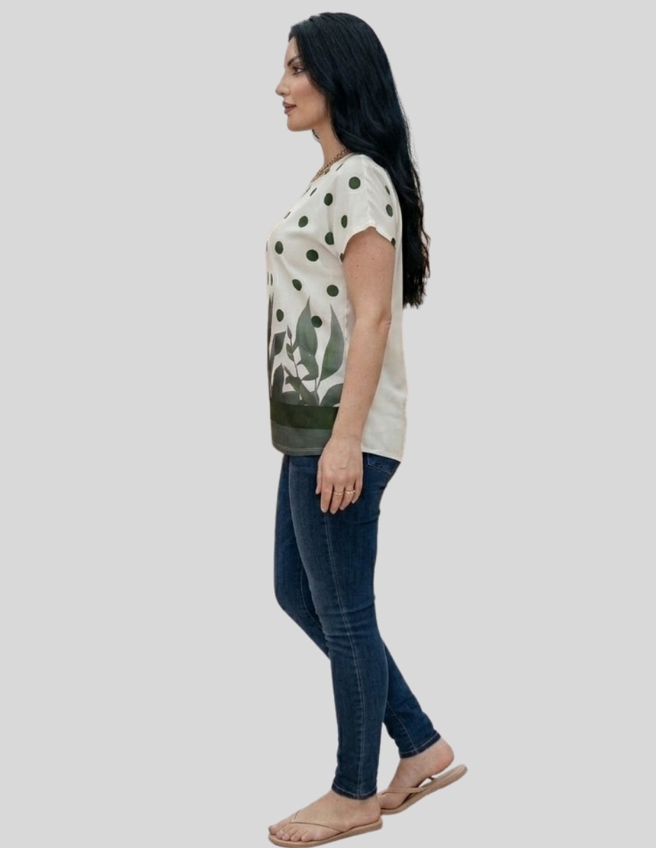 Blusa manga corta para mujer 6