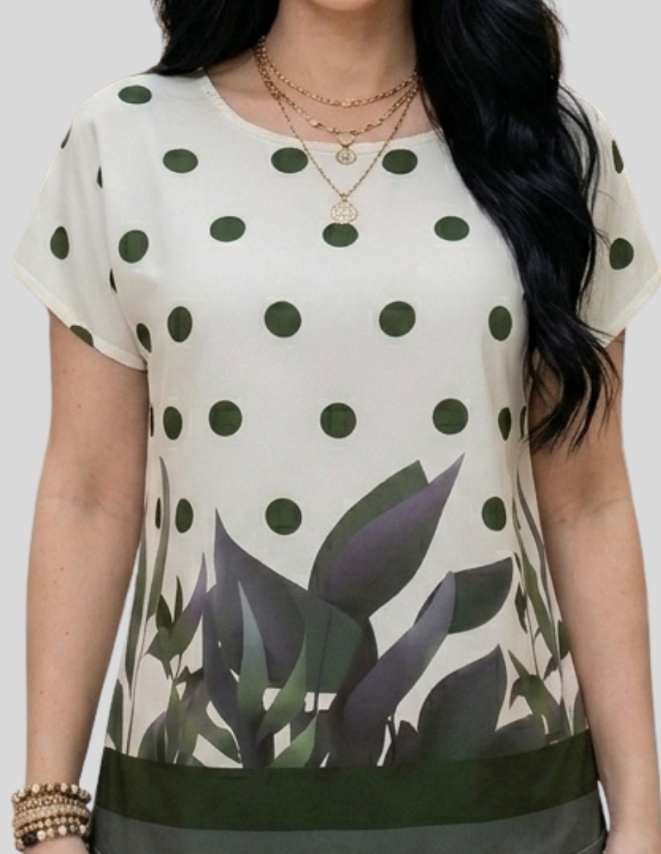 Blusa manga corta para mujer 5