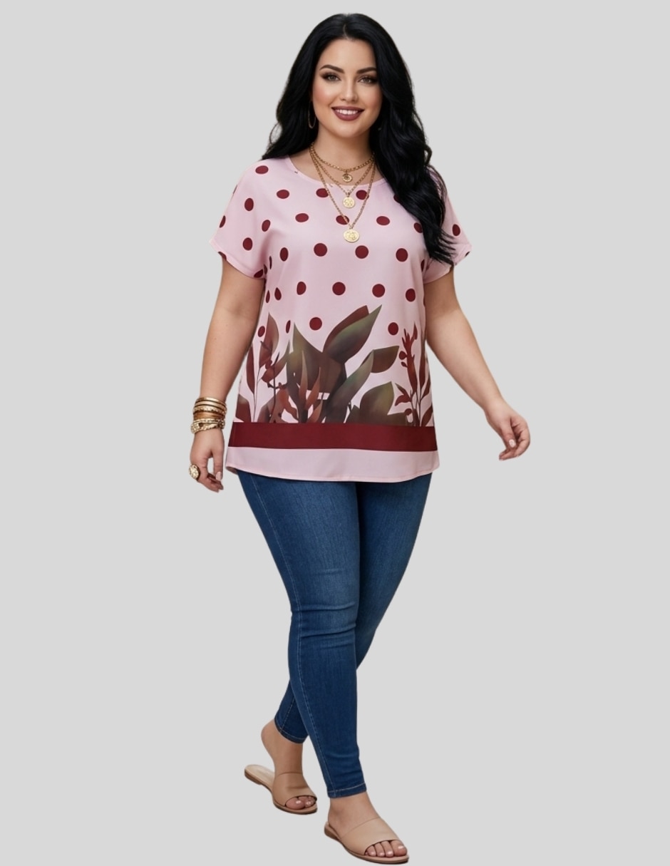 Blusa manga corta para mujer 7