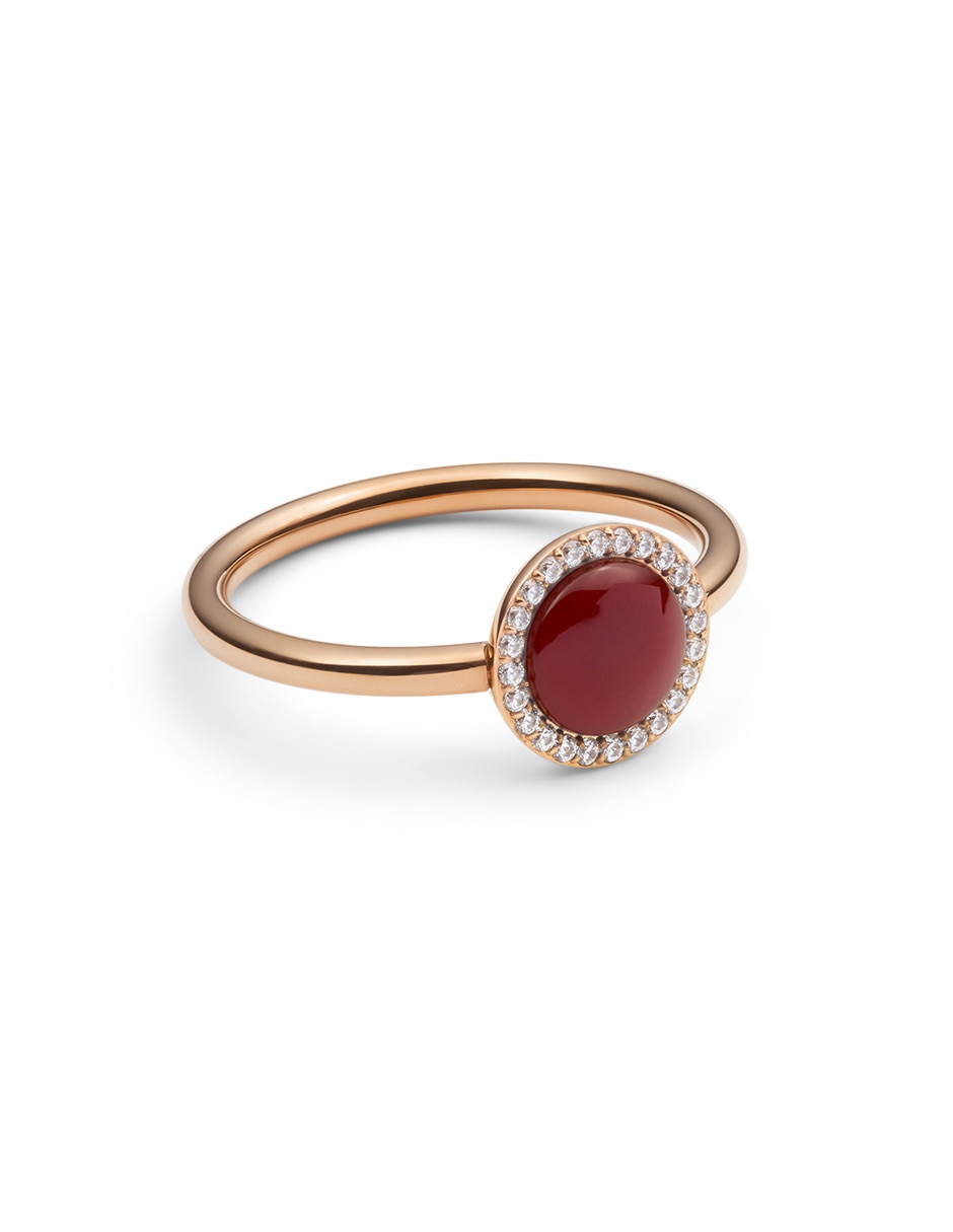 Anillo circular daniel wellington stone and crystal de acero inoxidable