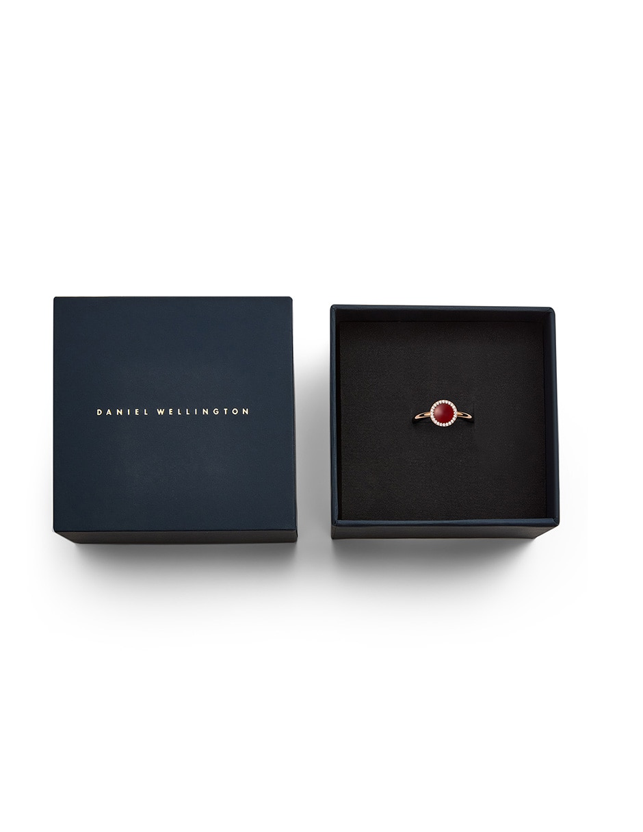 Anillo circular daniel wellington stone and crystal de acero inoxidable