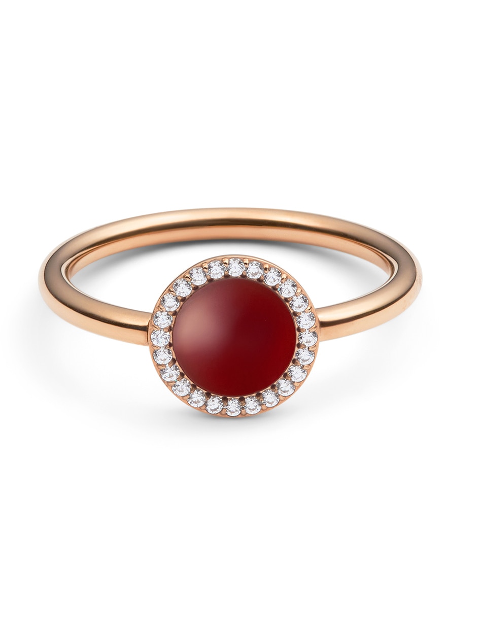 Anillo circular daniel wellington stone and crystal de acero inoxidable