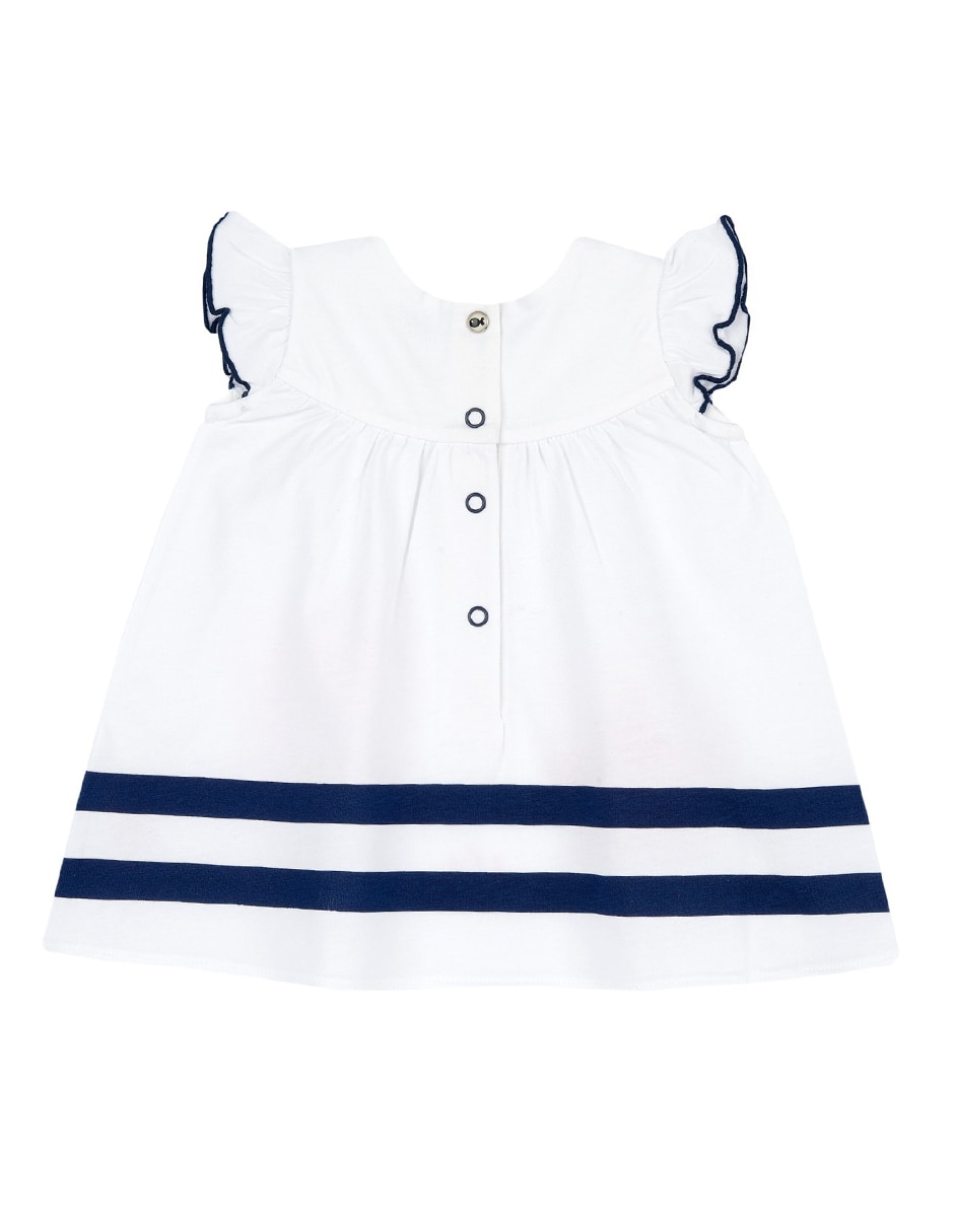 Vestido Chicco manga volantes para bebe niña
