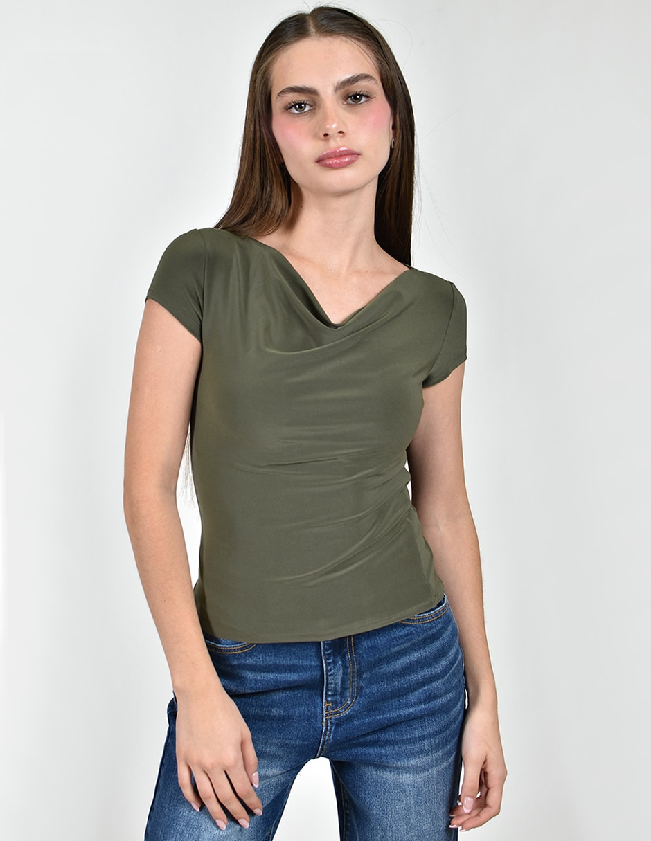 Blusa manga corta para mujer