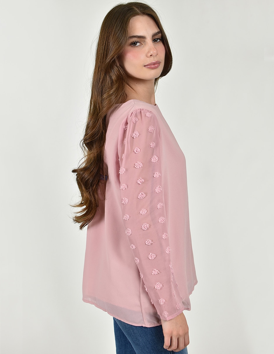 Blusa Roman Fashion manga larga para mujer