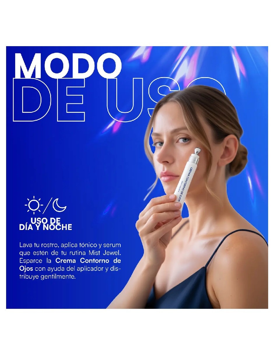 Crema para contorno de ojos recomendada para prevenir signos de la edad día y noche Genérica