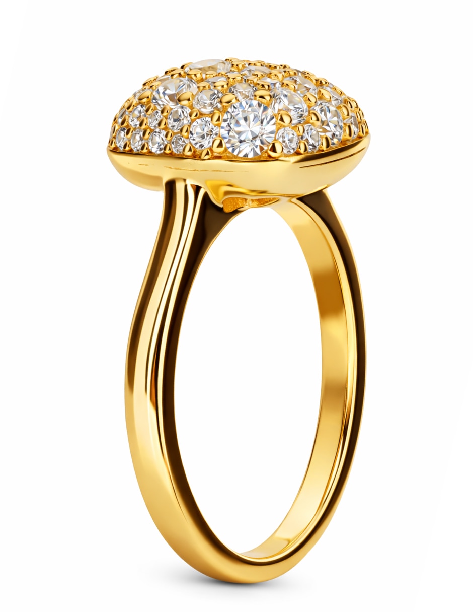 Anillo cuadrada gladkova joyería p 925 de plata zirconia chapa de oro