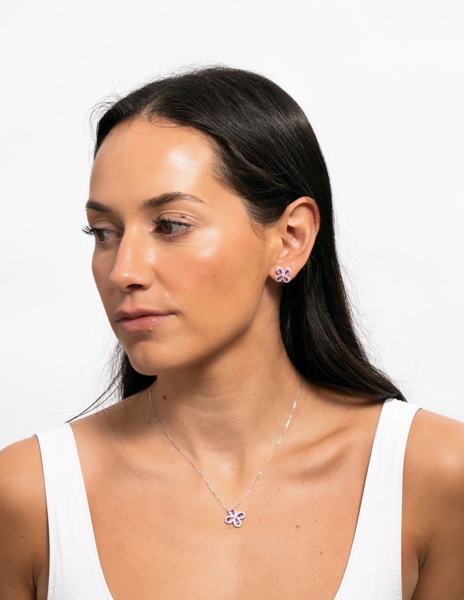Set de collar y aretes Aina de plata P 925 5
