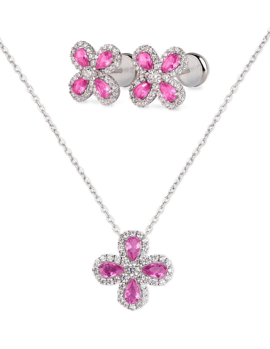 Set de collar y aretes Aina de plata P 925 1