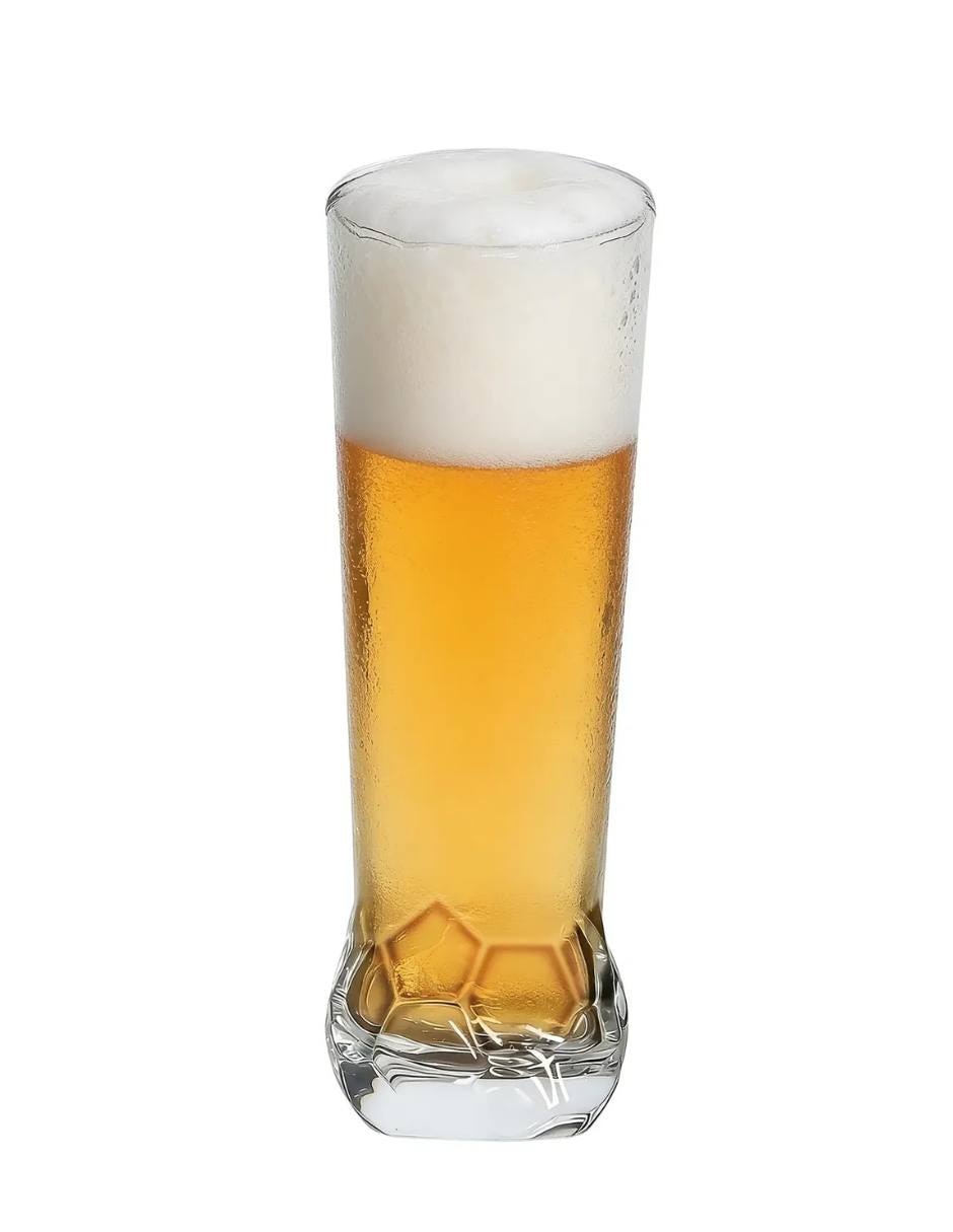 Set de vasos largo Libbey futbol de vidrio con 6 piezas