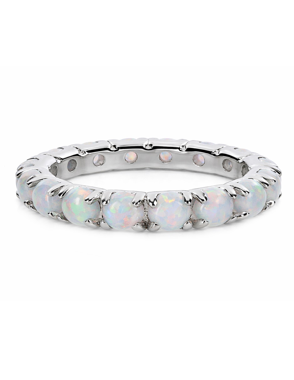 Anillo p 925 de plata ópalo mate