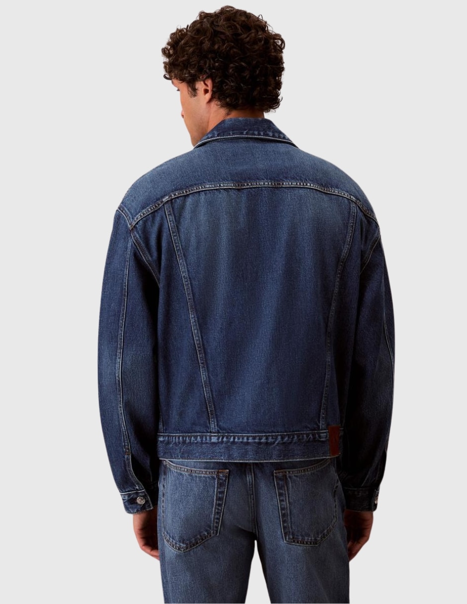 Chamarra Denim Calvin Klein de algodón con bolsillos para hombre