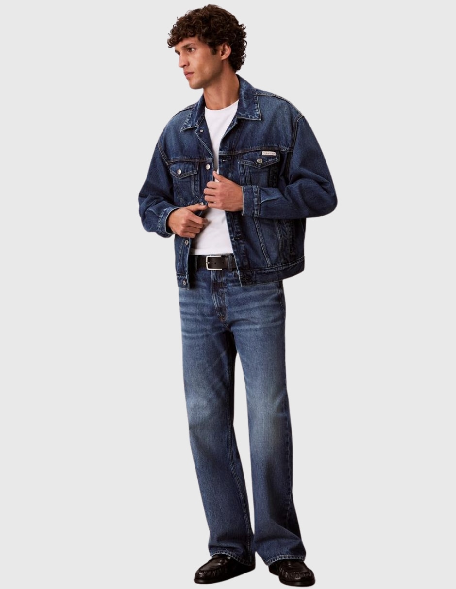 Chamarra Denim Calvin Klein de algodón con bolsillos para hombre