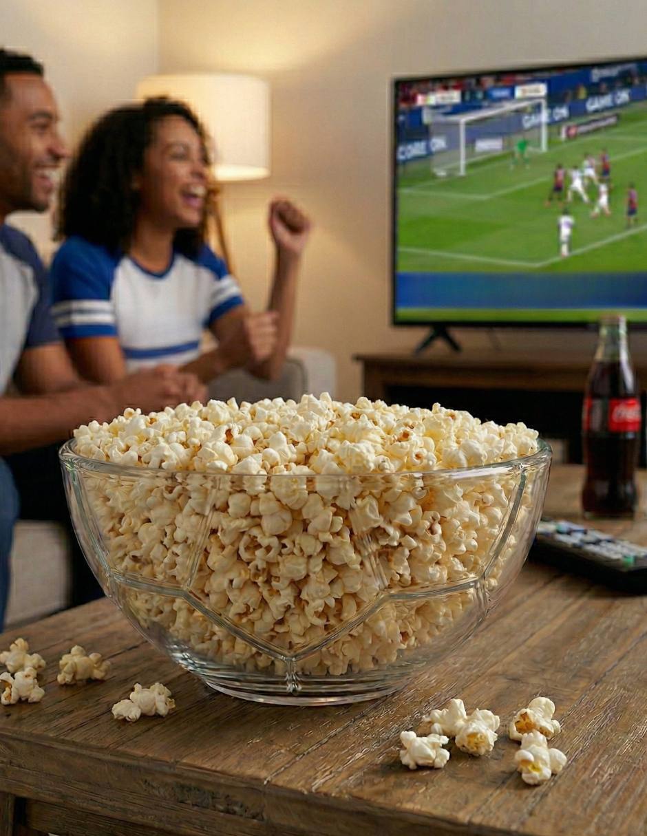 Set bowl Libbey fútbol 4 piezas de vidrio