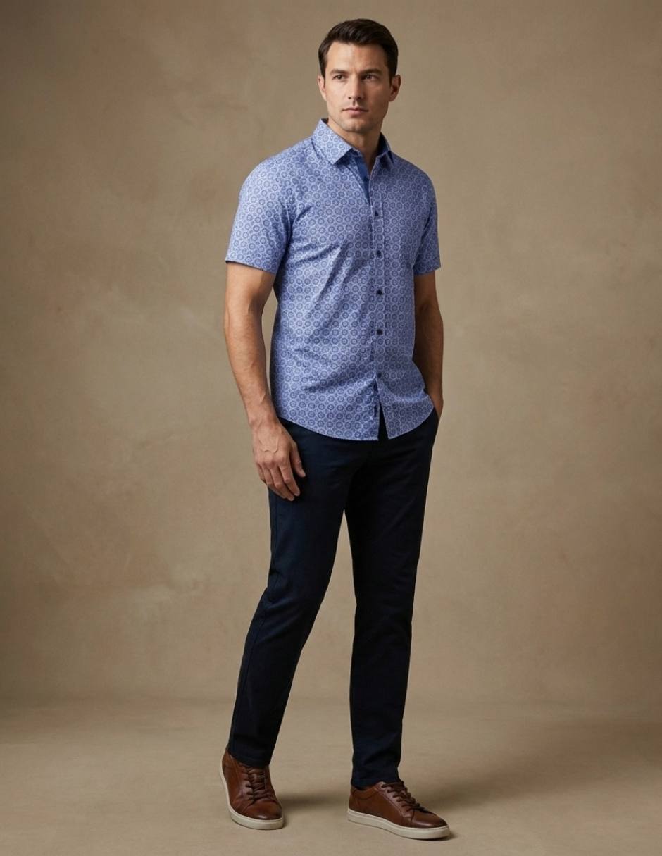 Camisa Pavini manga corta para hombre