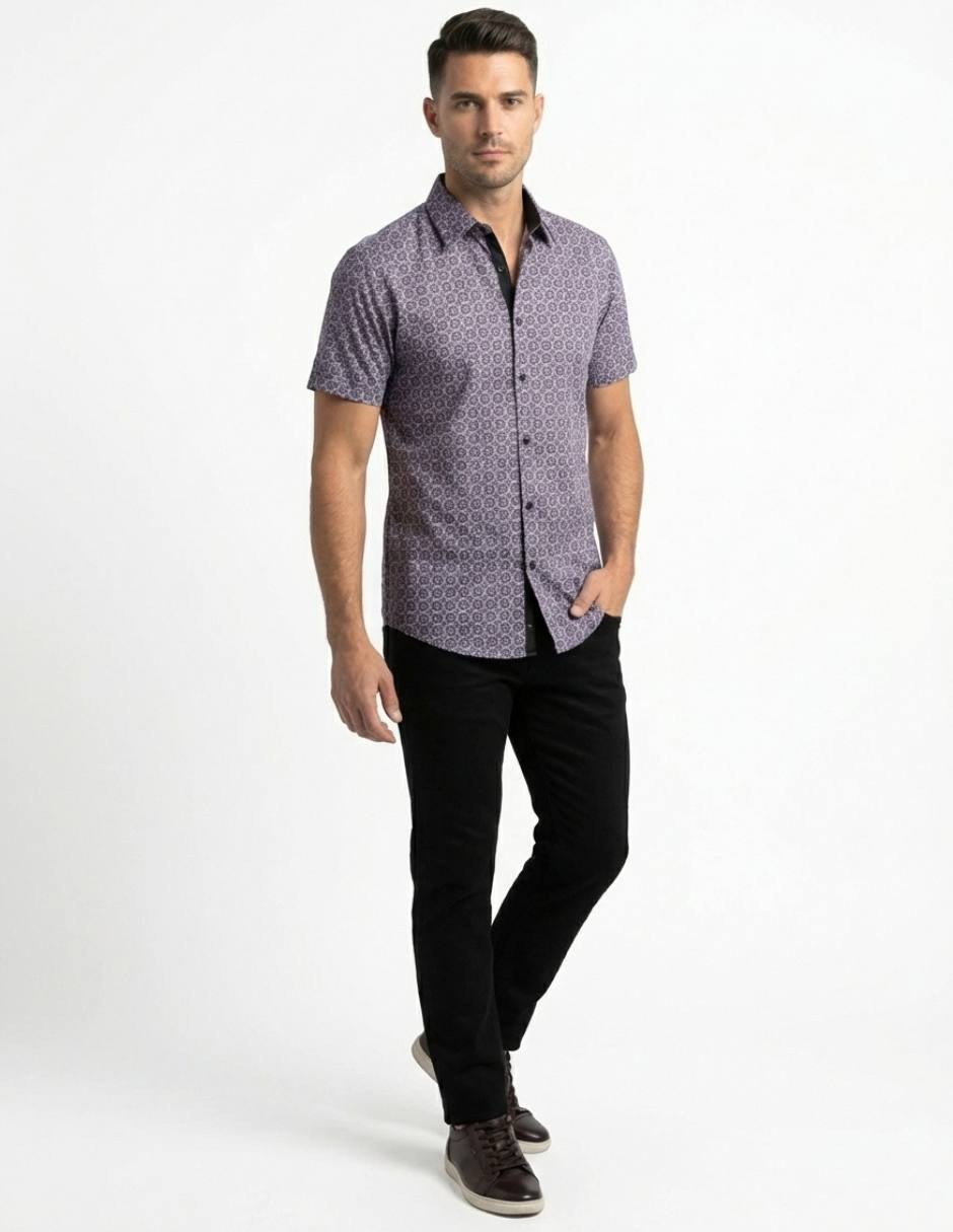 Camisa Pavini manga corta para hombre