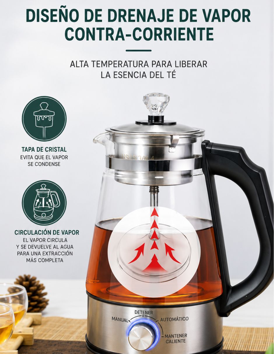 Tetera eléctrica IQ Tech de Vidrio