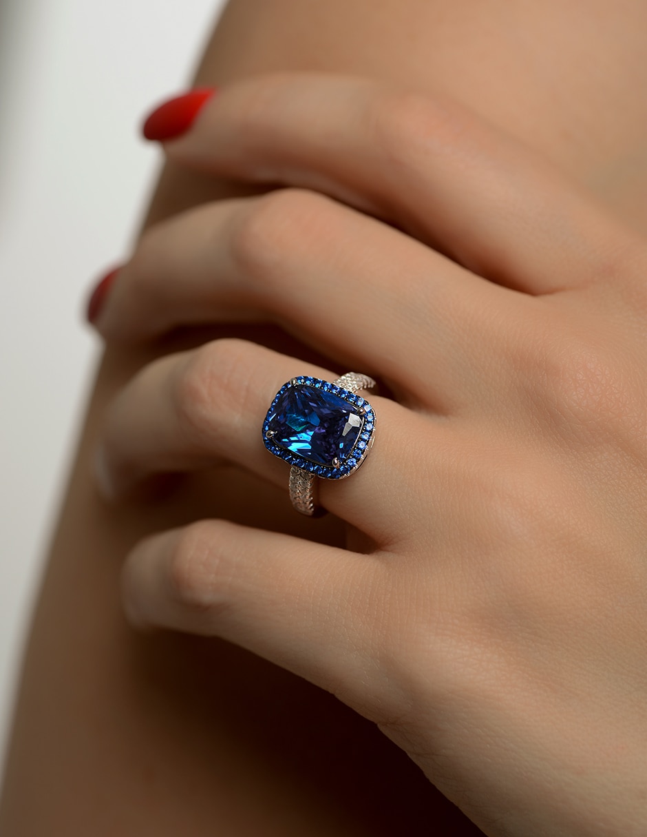 Anillo Gladkova Joyería P 925 de plata zafiro