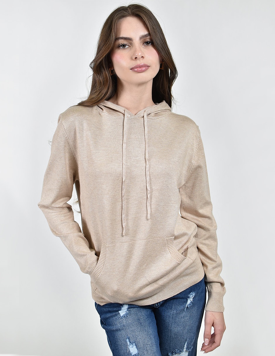 Sudadera con Capucha y bolsa para mujer