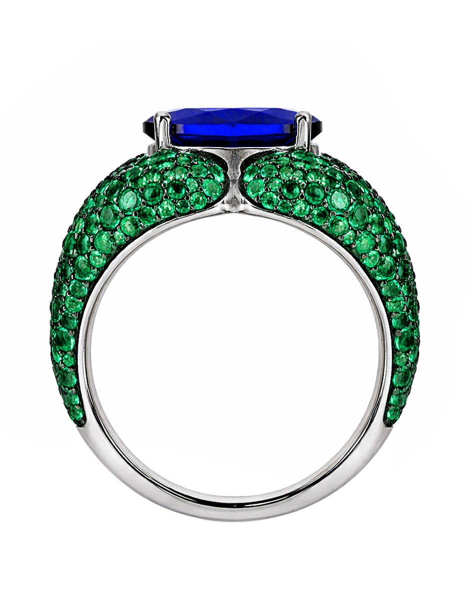 Anillo Gladkova Joyería P 925 de plata zafiro pavé