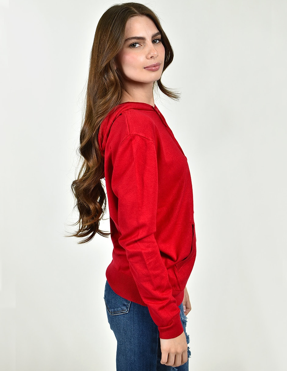 Sudadera con capucha y bolsa para mujer 2