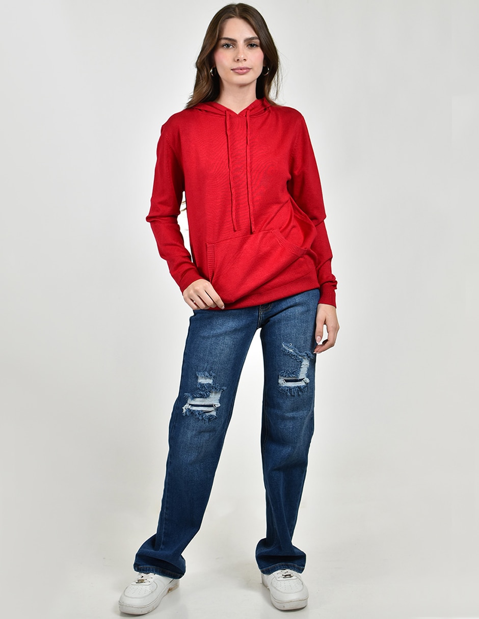Sudadera con capucha y bolsa para mujer 3