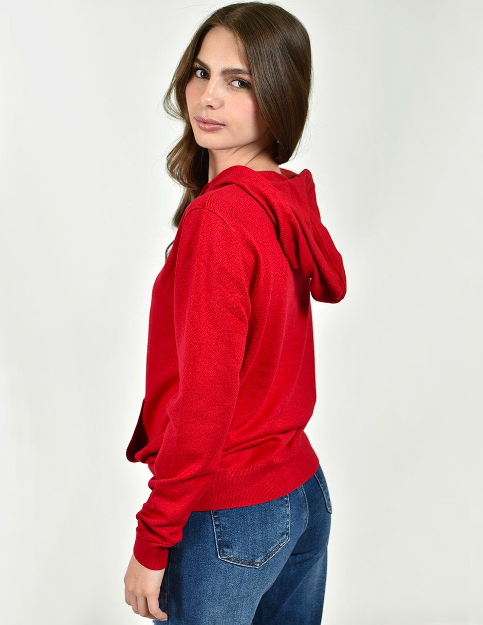 Sudadera con capucha y bolsa para mujer 4