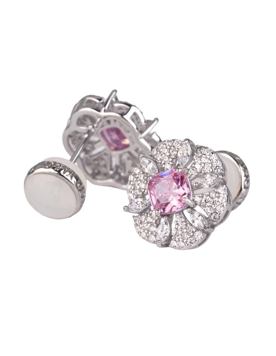 Set de collar y aretes Luckyly Fiora de Plata P 925