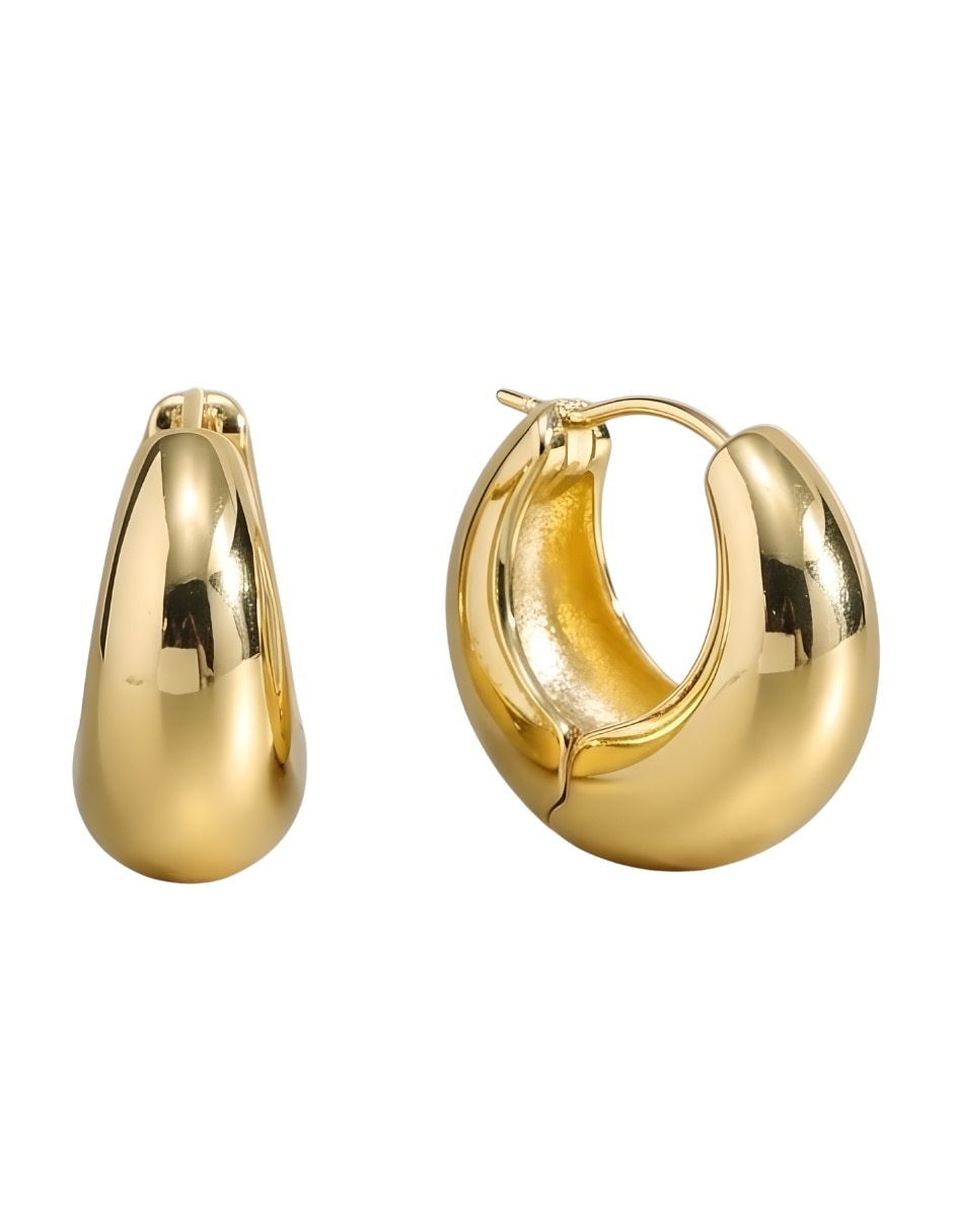 Set de arracadas Zvezda Aurore de 18 k con acabado chapa de oro