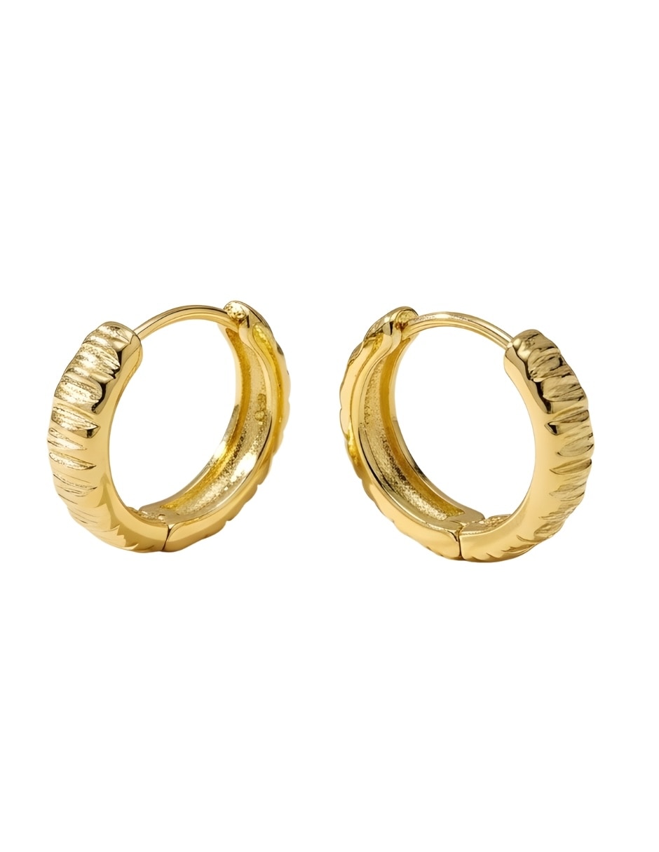 Set de arracadas Zvezda Aurore de 18 k con acabado chapa de oro