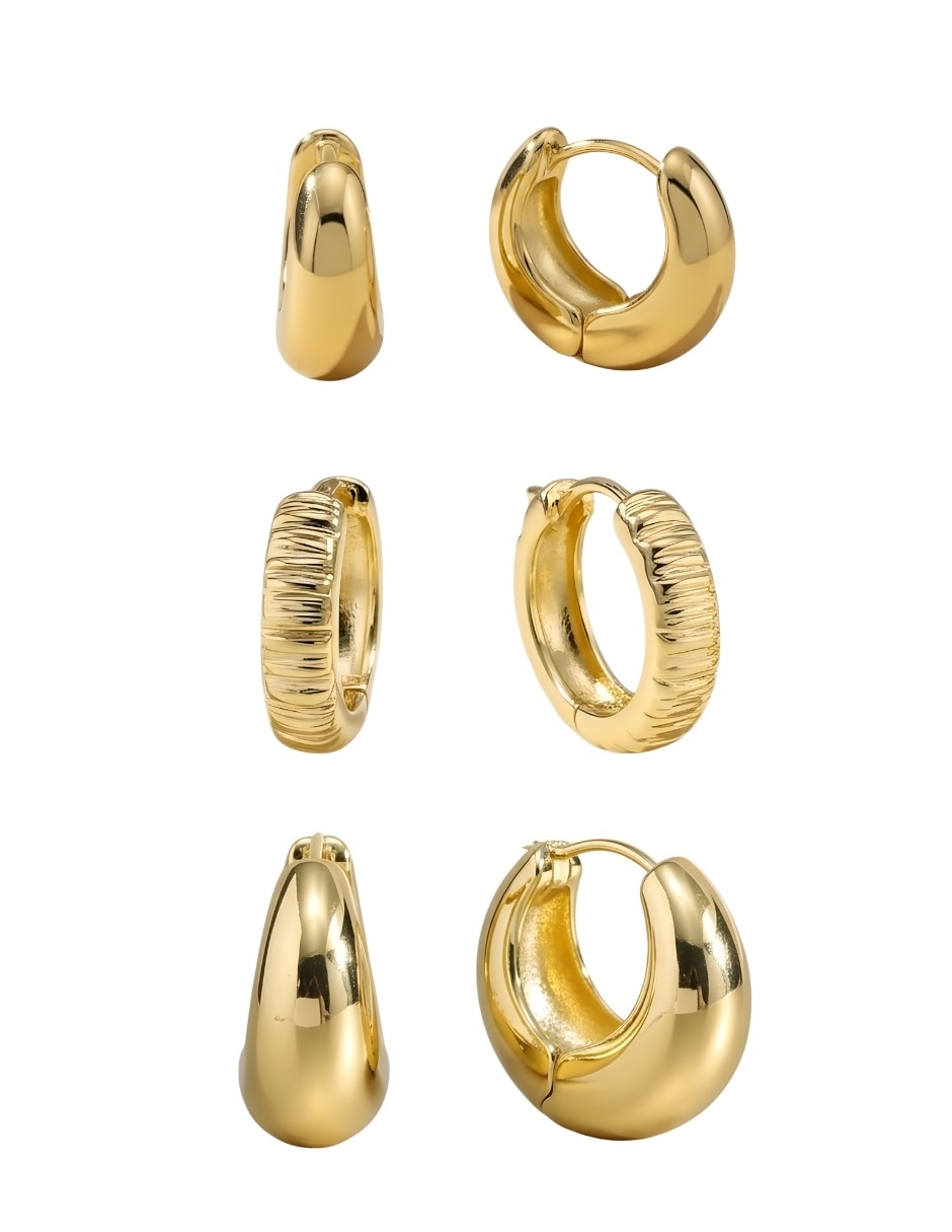 Set de arracadas Aurore de 18 k con acabado chapa de oro Set de arracadas Aurore de 18 k con acabado chapa de oro