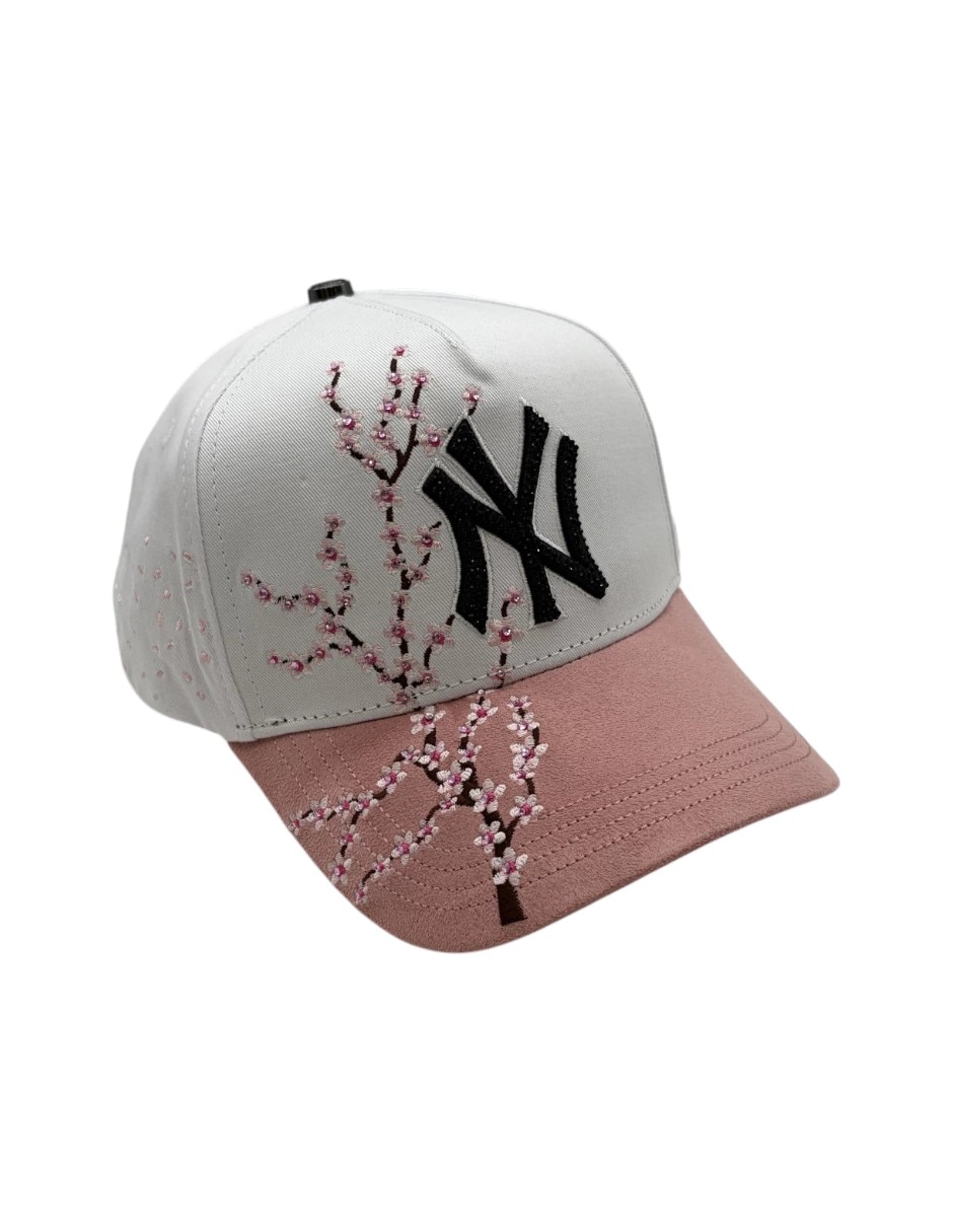 Gorra visera curva snapback casual Big Boss Sakura White para hombre