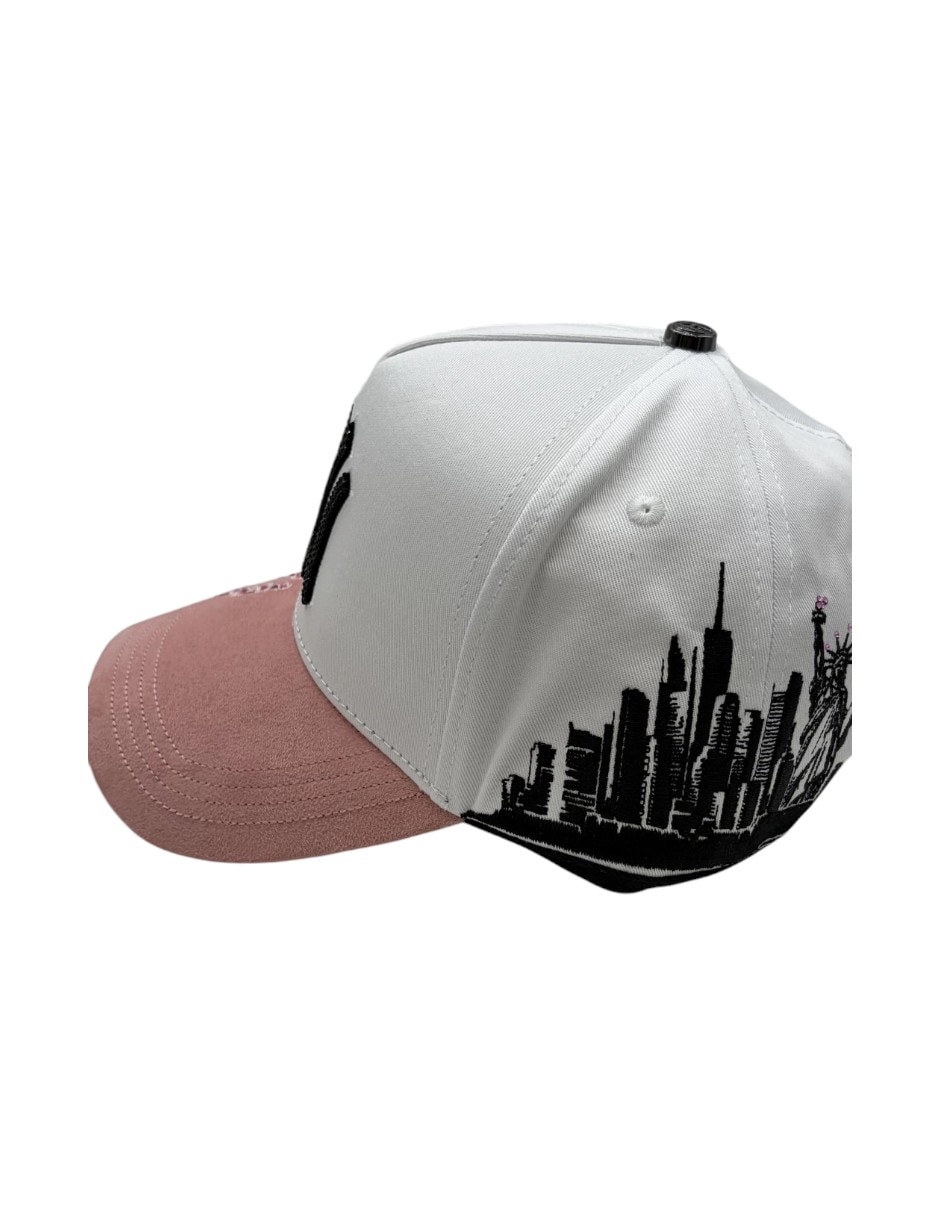 Gorra visera curva snapback casual Big Boss Sakura White para hombre